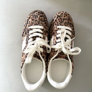 Leopard Print Sneakers with White Accents